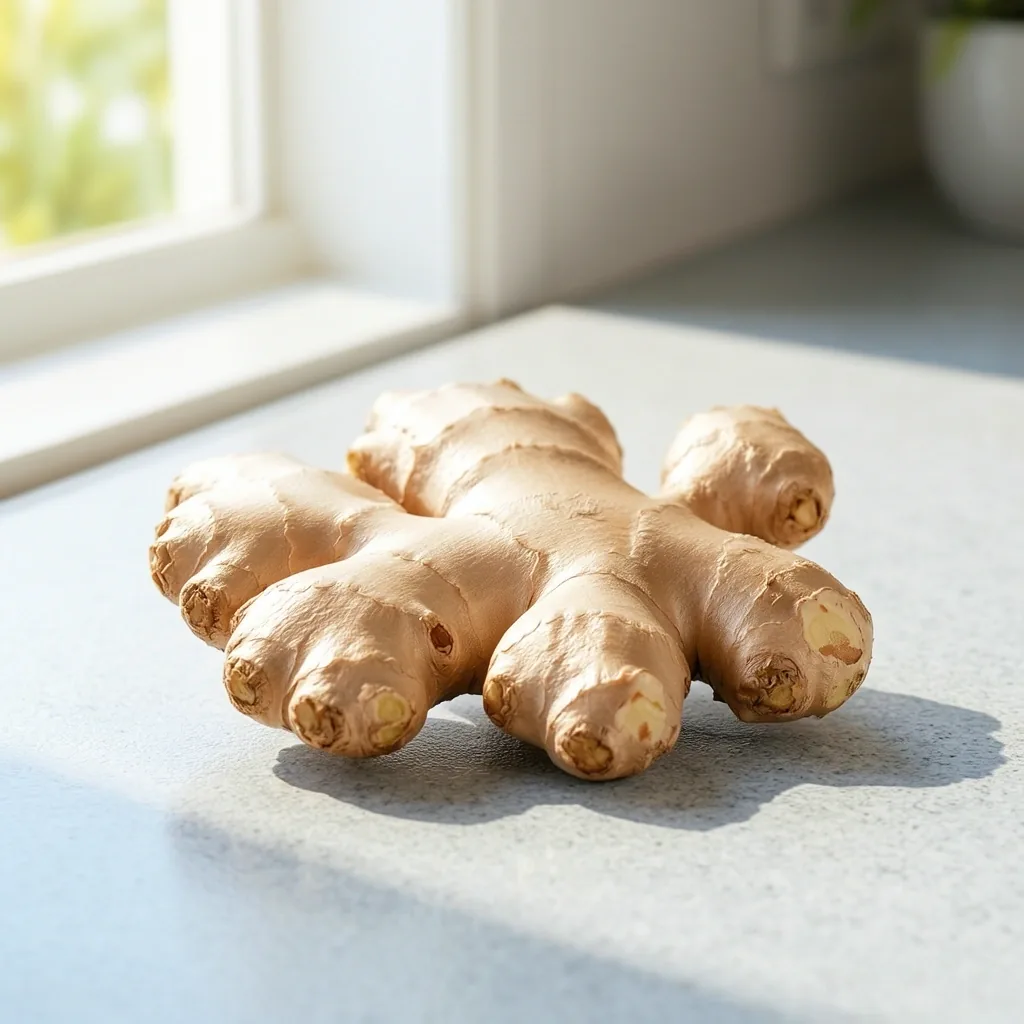 Raw ginger root specimen